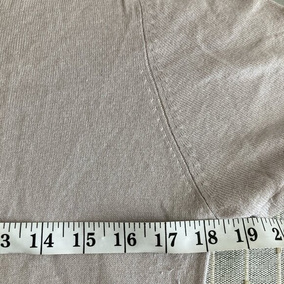 VTG 90s Y2k Silk Angora Pullover Sweater Anna Gray Short Sleeve Old Money Sz L - Picture 5 of 6